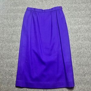 Vintage Pendleton Wool Skirt Women's Size 8 Purple 100% Virgin Wool Knee Length‎